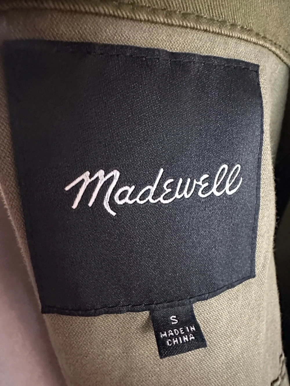 Madewell Olive Green Utility Jacket with Patch Pockets